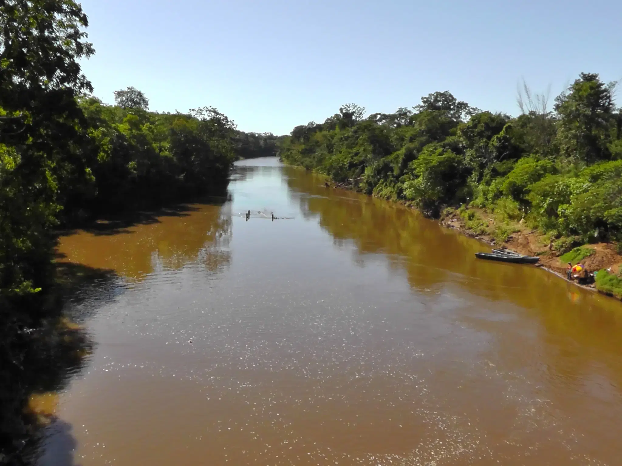 Rio Miranda com águas cristalinas no Pantanal