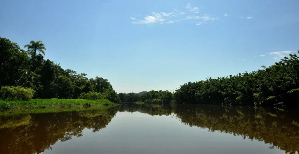 Rio Itanhaém no litoral sul paulista
